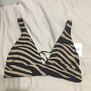 Skye Watamu Isabella Triangle woman’s size small animal print  bikini top NWT